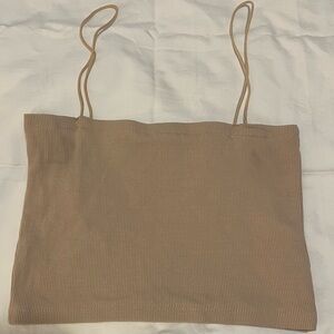 Zara nude ribbed tank size large